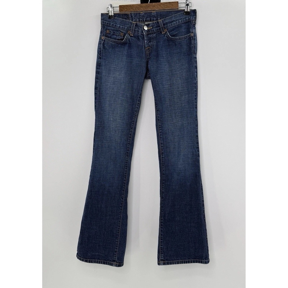 Lucky Brand Y2K Boot Cut Low Rise 100% Cotton Blue Jeans Size 25 0 MADE IN USA